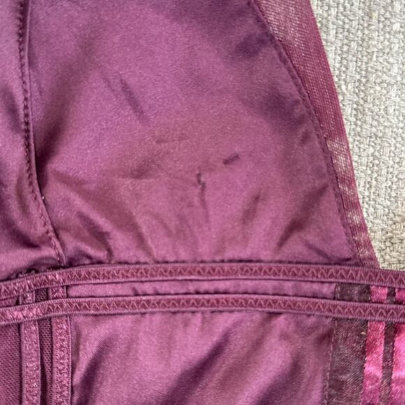 Victorias Secret Very Sexy Burgundy Satin Mesh Corset Top Lingerie Tank M Purple - Picture 4 of 8